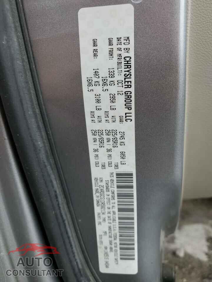 DODGE CARAVAN 2013 - 2C4RDGCG1DR582134