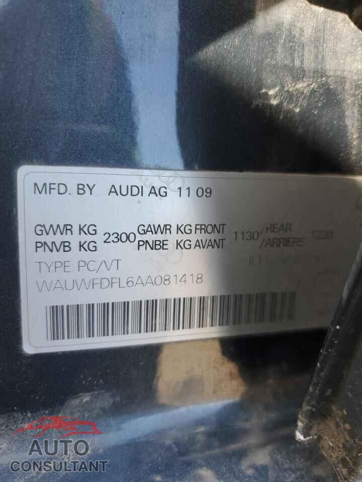 AUDI A4 2010 - WAUWFDFL6AA081418