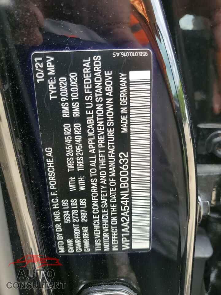 PORSCHE MACAN 2022 - WP1AA2A54NLB00632