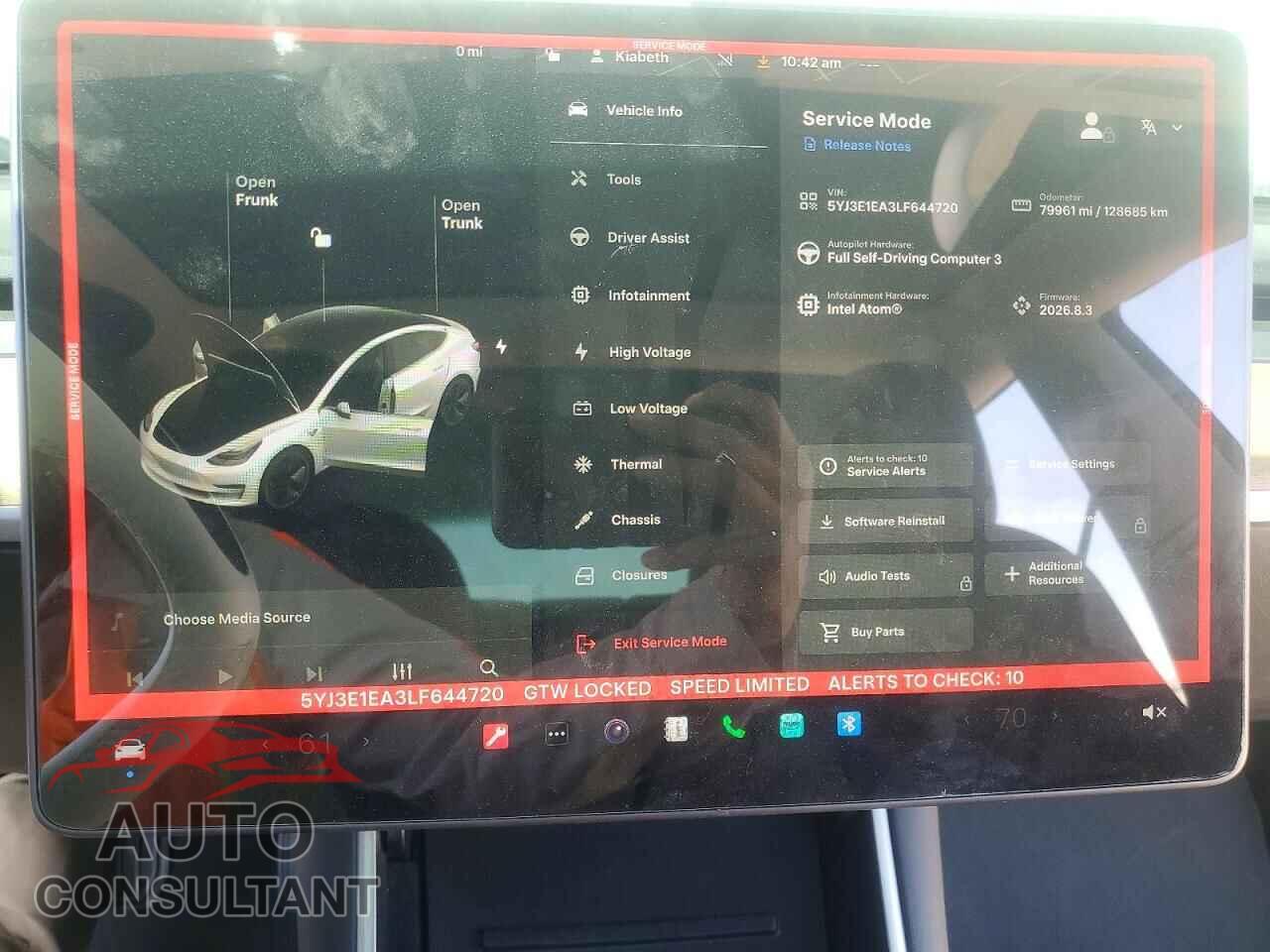 TESLA MODEL 3 2020 - 5YJ3E1EA3LF644720