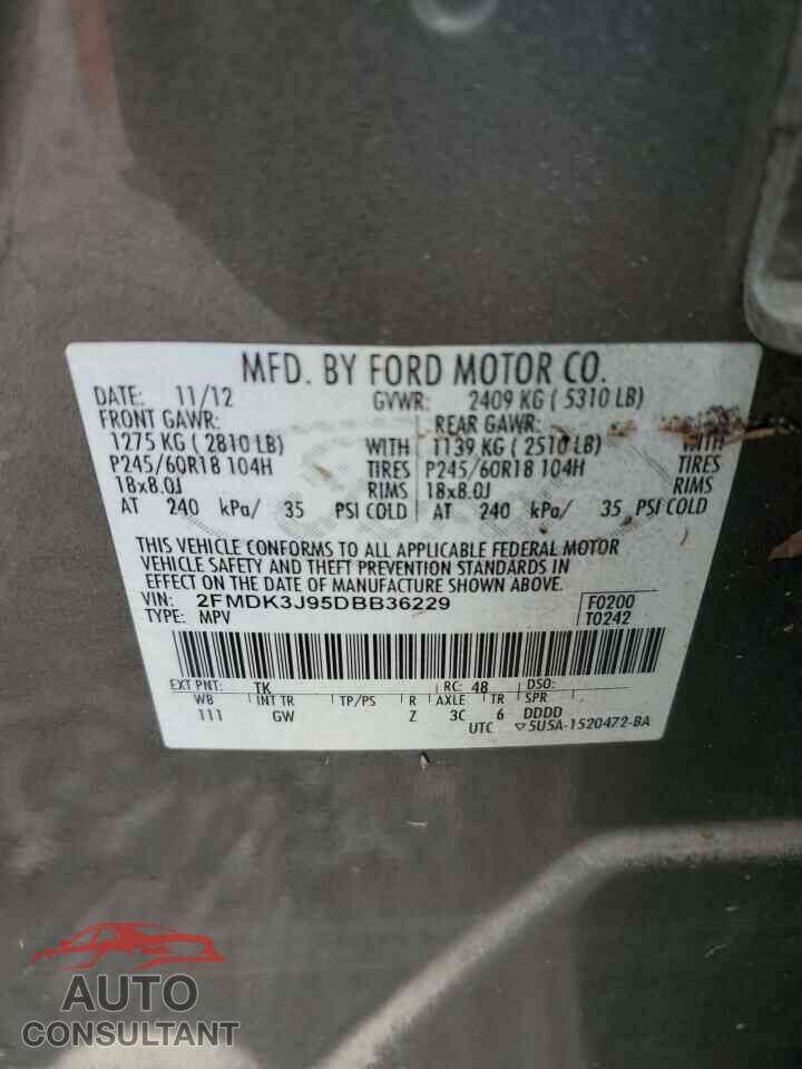 FORD EDGE 2013 - 2FMDK3J95DBB36229