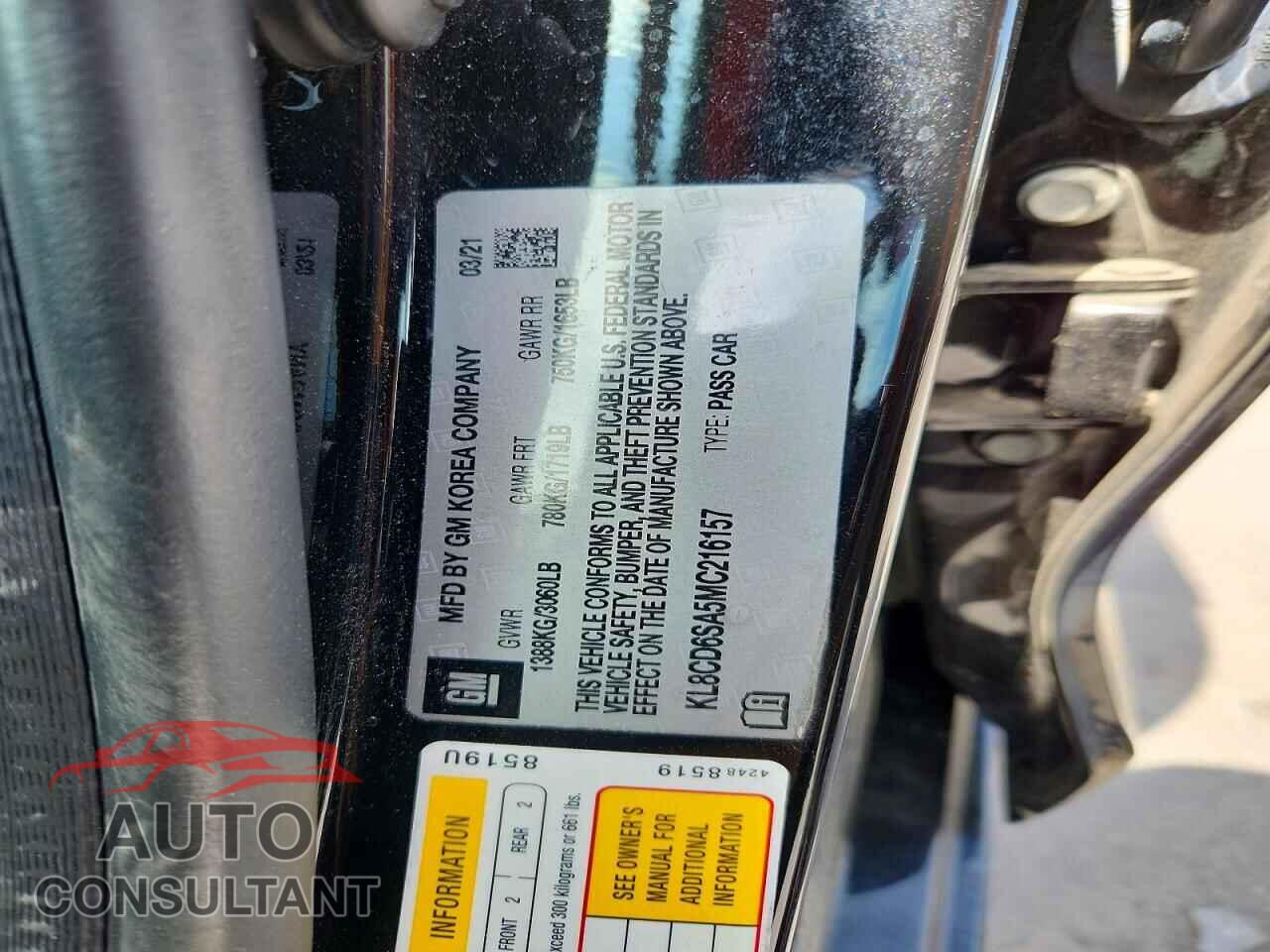 CHEVROLET SPARK 2021 - KL8CD6SA5MC216157