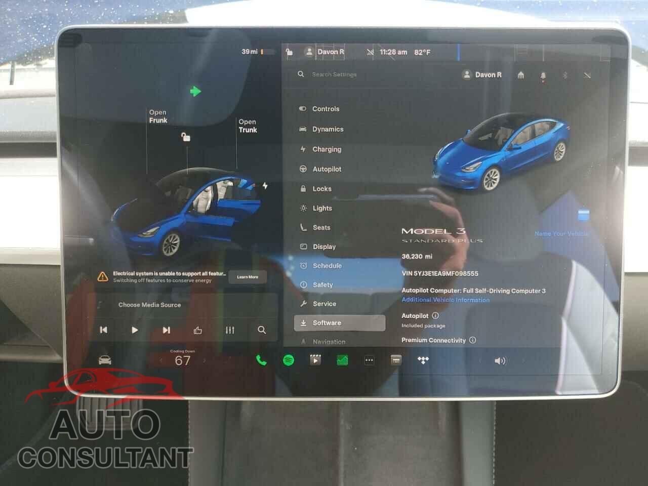 TESLA MODEL 3 2021 - 5YJ3E1EA9MF098555