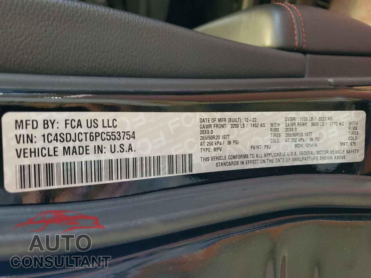 DODGE DURANGO 2023 - 1C4SDJCT6PC553754