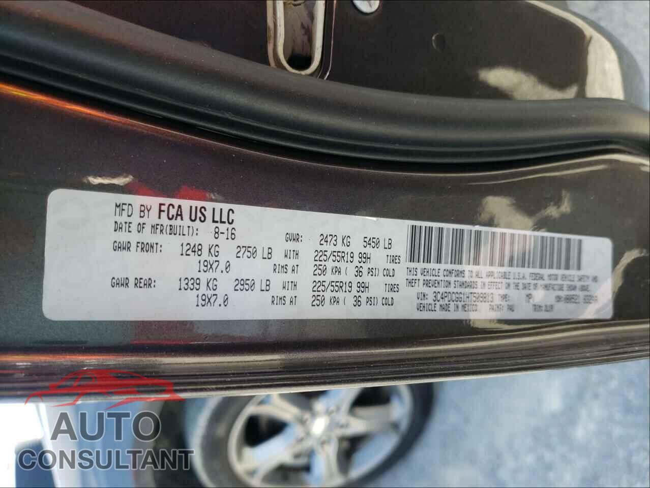 DODGE JOURNEY 2017 - 3C4PDCGG1HT509813