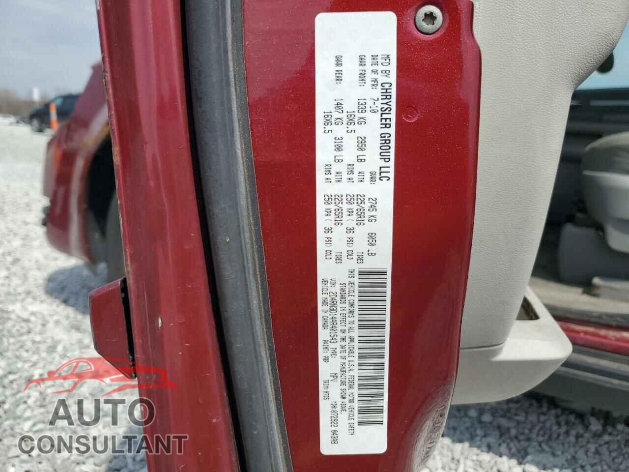 DODGE CARAVAN 2010 - 2D4RN3D14AR401543