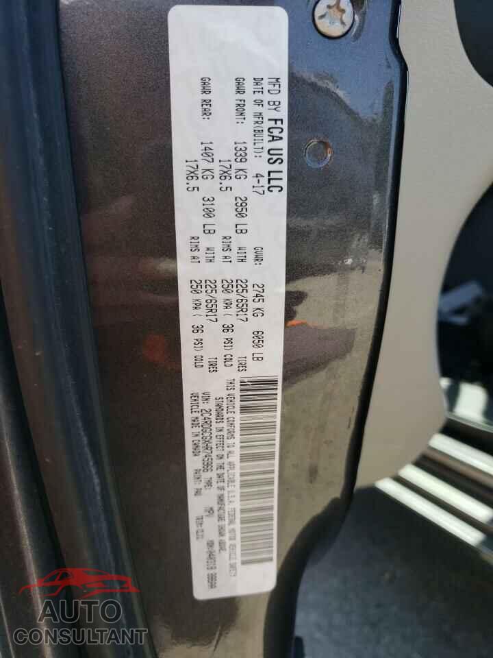 DODGE CARAVAN 2017 - 2C4RDGCGXHR745966