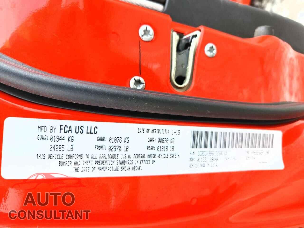 DODGE DART 2015 - 1C3CDFBB6FD268169