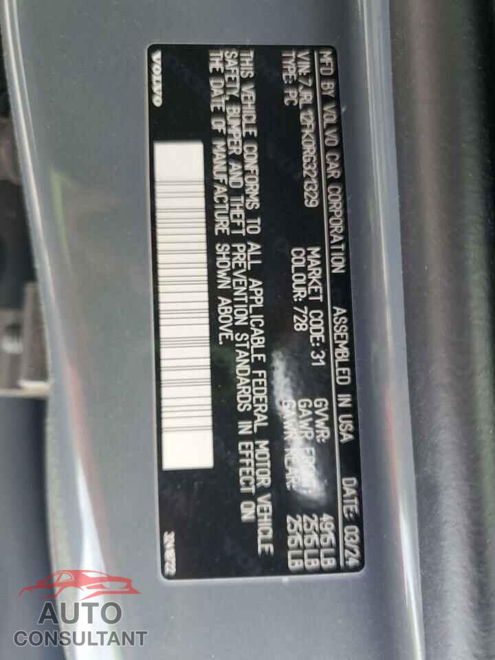 VOLVO S60 CORE 2024 - 7JRL12FK0RG321329