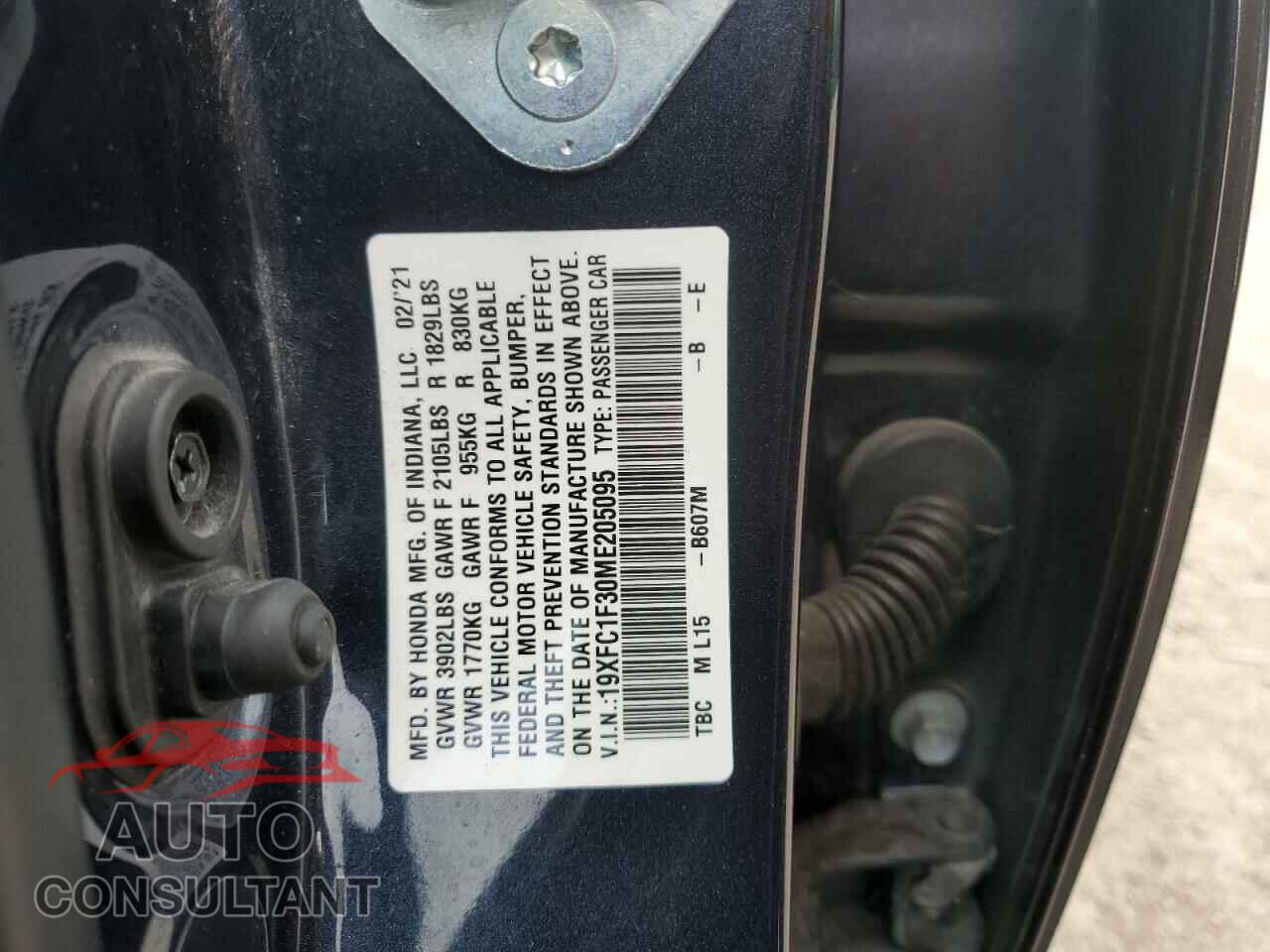 HONDA CIVIC 2021 - 19XFC1F30ME205095