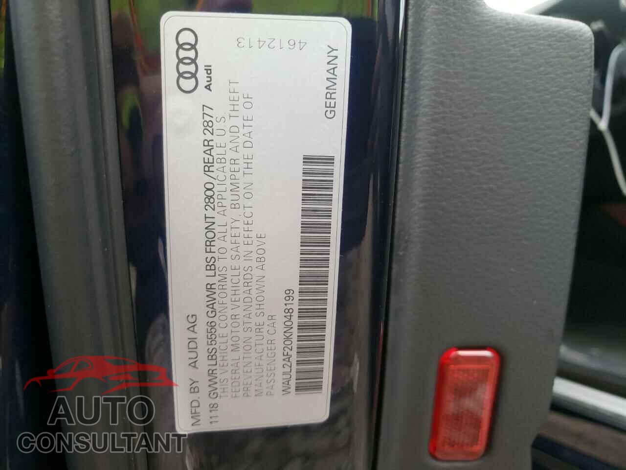AUDI A6 2019 - WAUL2AF20KN048199