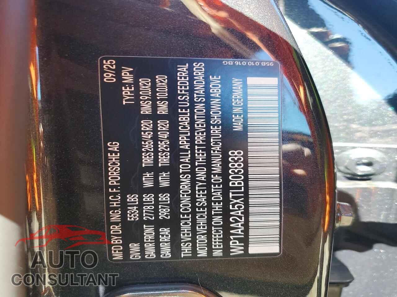 PORSCHE MACAN 2026 - WP1AA2A5XTLB03838