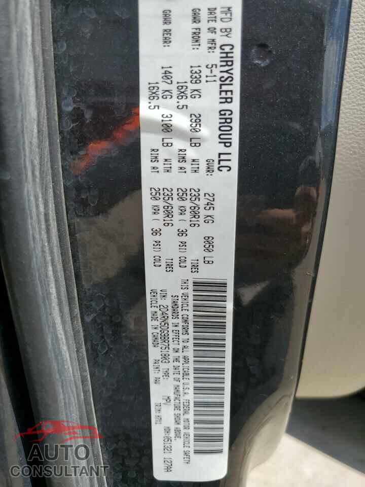 DODGE CARAVAN 2011 - 2D4RN5DG9BR751803