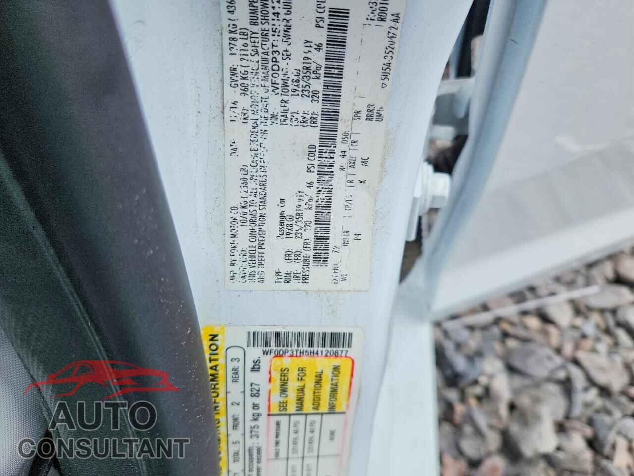 FORD FOCUS 2017 - WF0DP3TH5H4120877