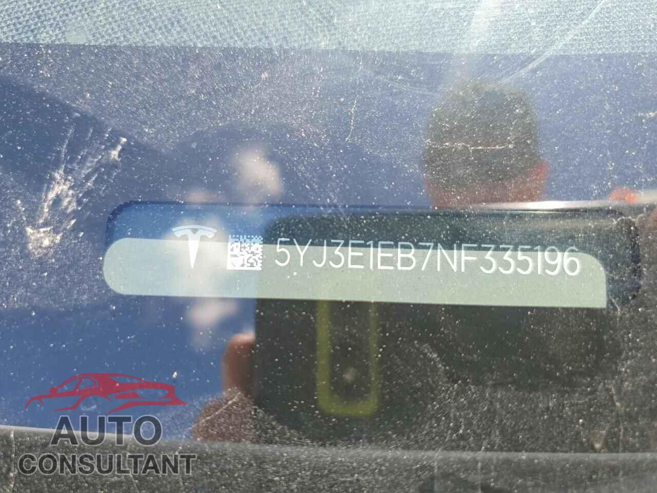 TESLA MODEL 3 2022 - 5YJ3E1EB7NF335196