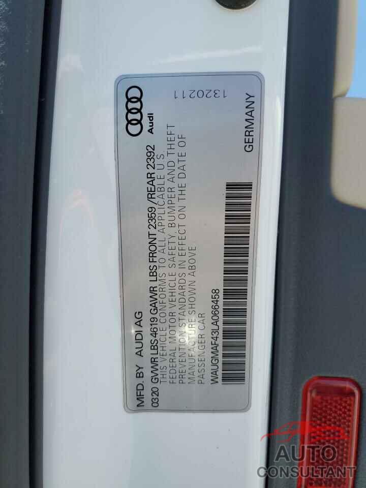 AUDI A4 2020 - WAUGMAF43LA066458