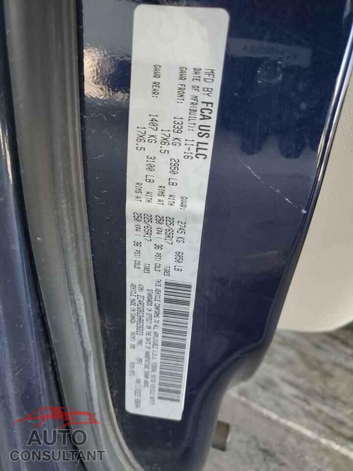 DODGE CARAVAN 2017 - 2C4RDGBG3HR626223