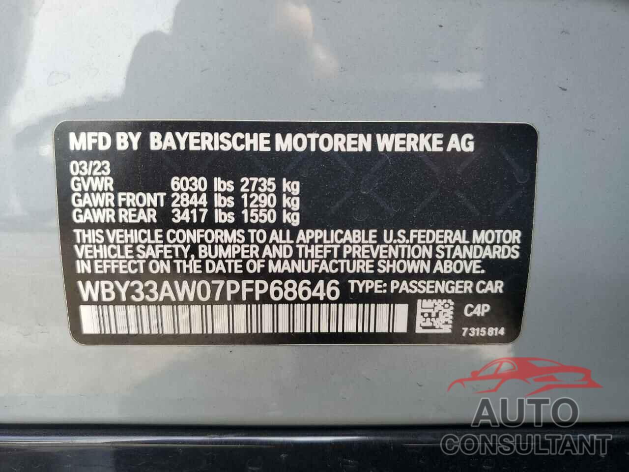 BMW I4 M50 2023 - WBY33AW07PFP68646