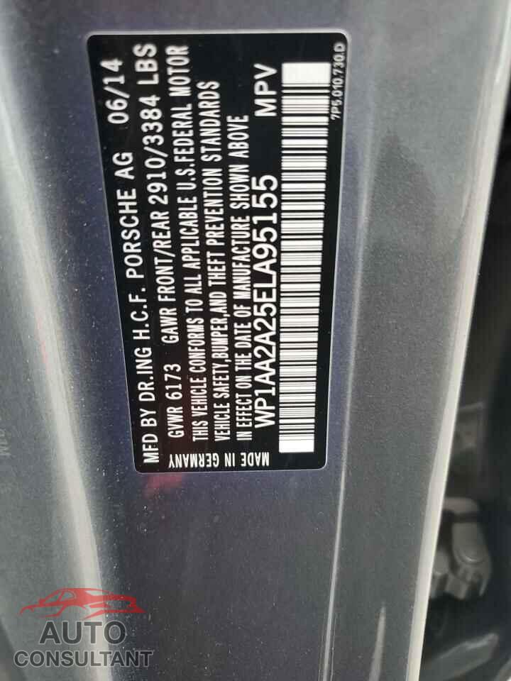 PORSCHE CAYENNE 2014 - WP1AA2A25ELA95155