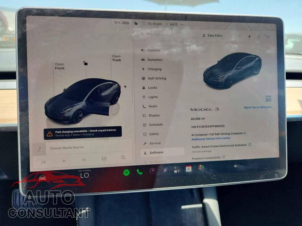 TESLA MODEL 3 2023 - 5YJ3E1EA3PF680302