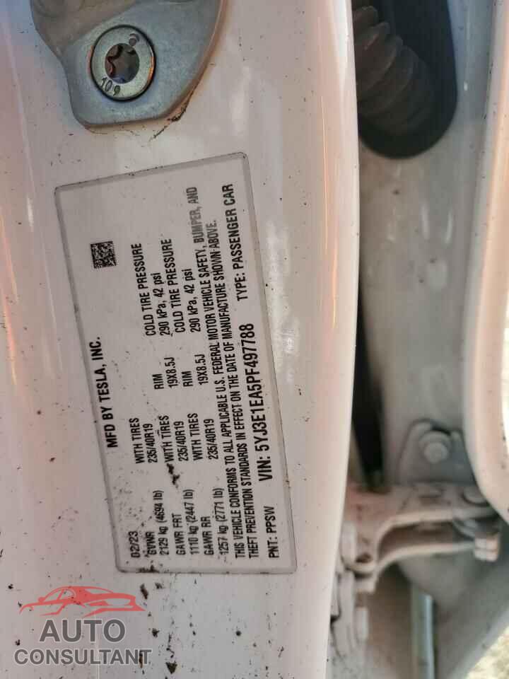 TESLA MODEL 3 2023 - 5YJ3E1EA5PF497788