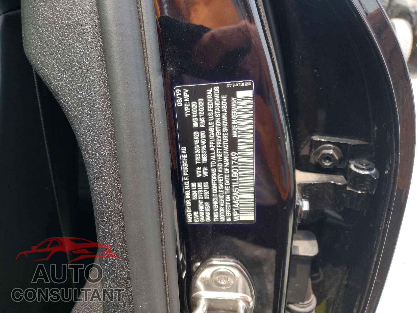 PORSCHE MACAN 2020 - WP1AA2A51LLB01749