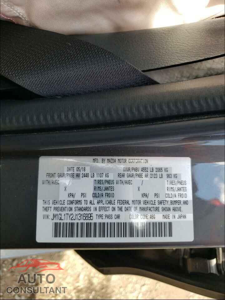 MAZDA 6 2018 - JM1GL1TY2J1316895