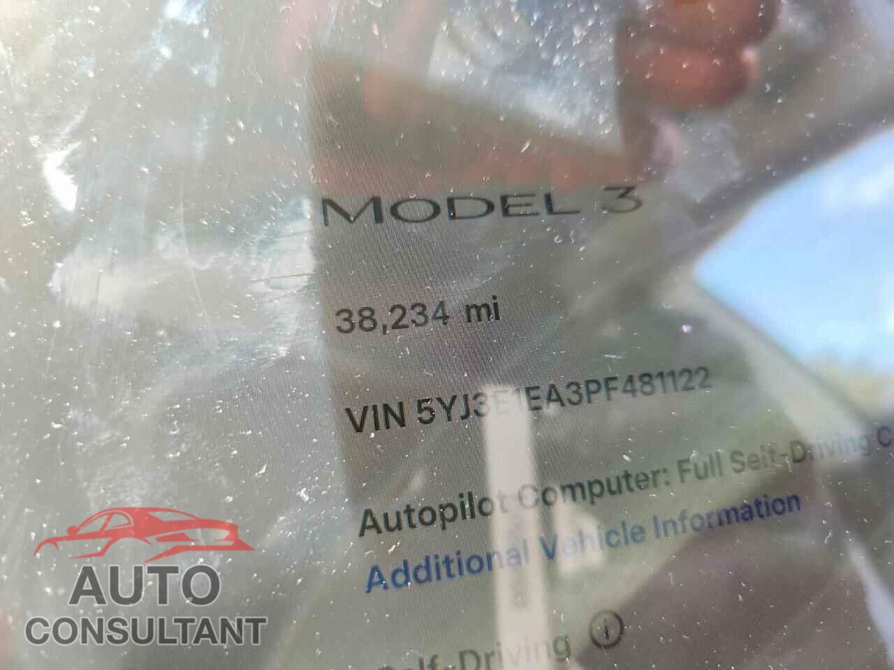 TESLA MODEL 3 2023 - 5YJ3E1EA3PF481122