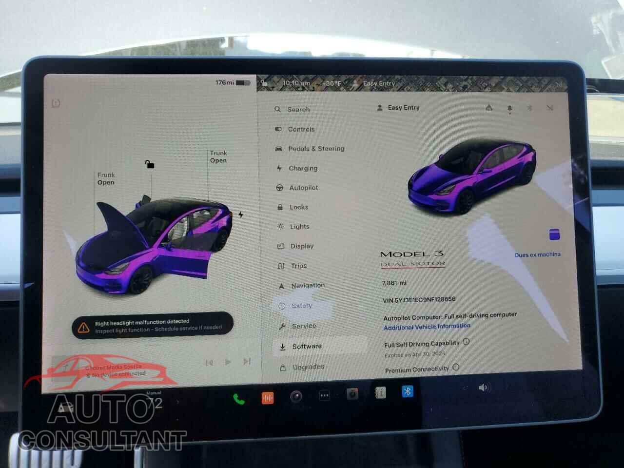 TESLA MODEL 3 2022 - 5YJ3E1EC9NF128656