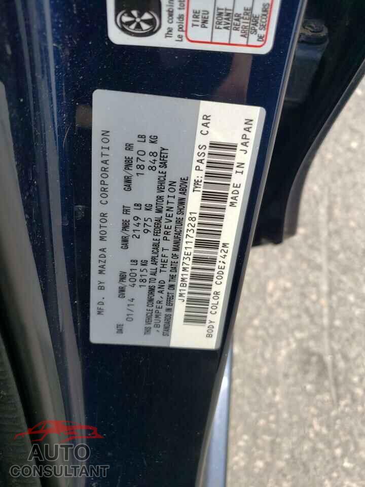 MAZDA 3 2014 - JM1BM1M73E1173281