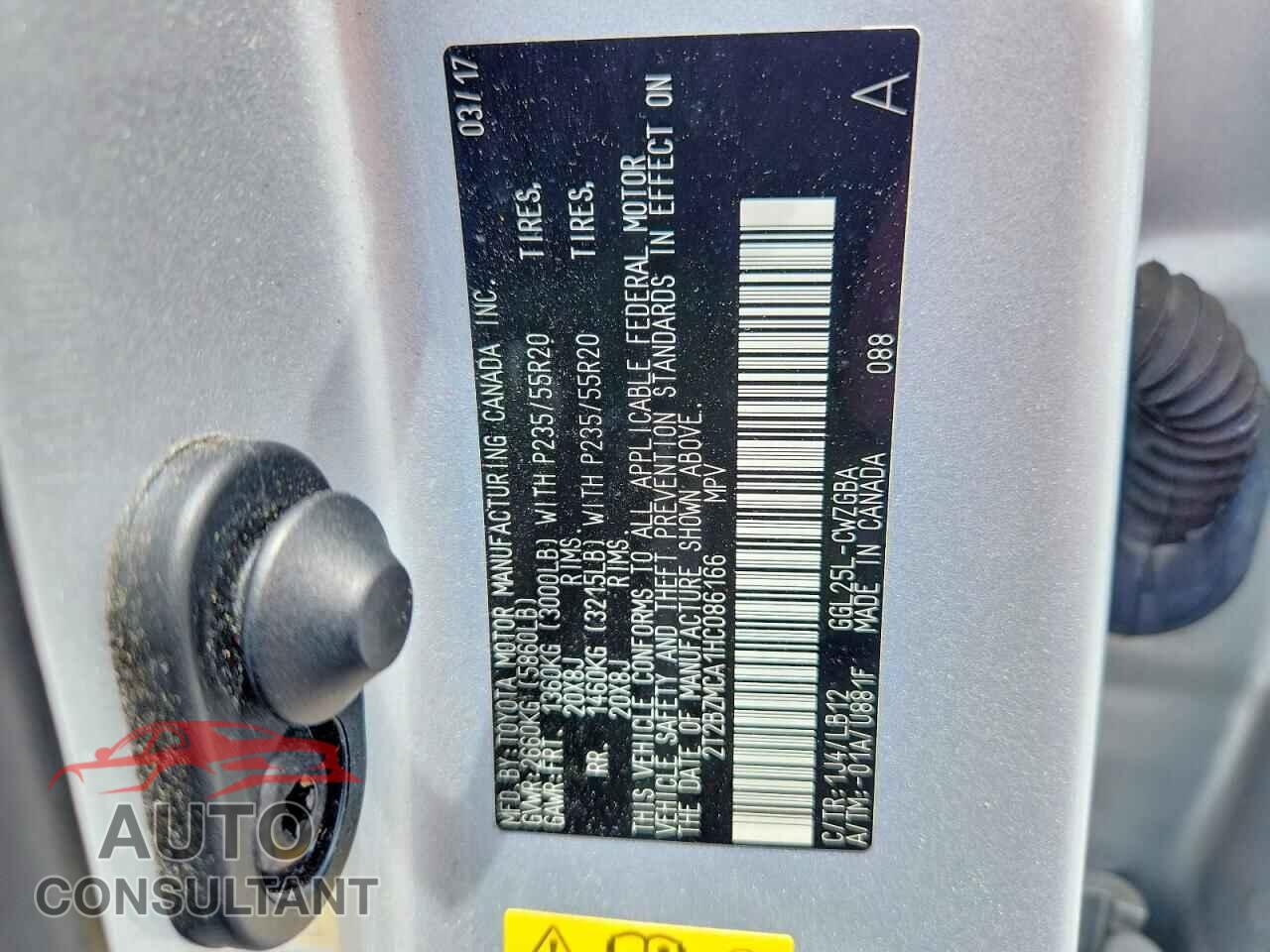 LEXUS RX350 2017 - 2T2BZMCA1HC086166
