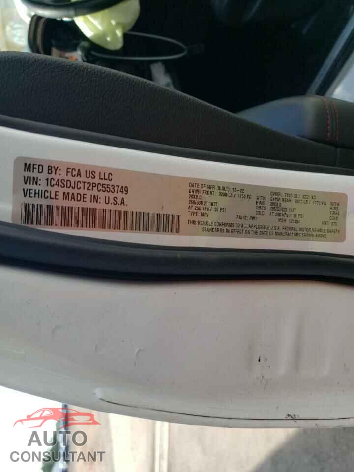 DODGE DURANGO 2023 - 1C4SDJCT2PC553749