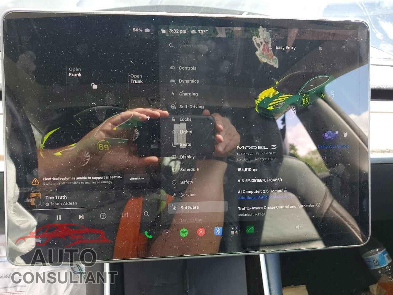 TESLA MODEL 3 2018 - 5YJ3E1EB4JF184859