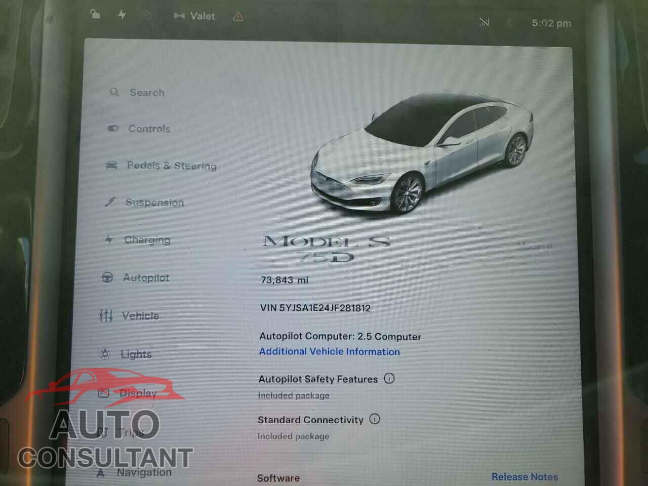 TESLA MODEL S 2018 - 5YJSA1E24JF281812