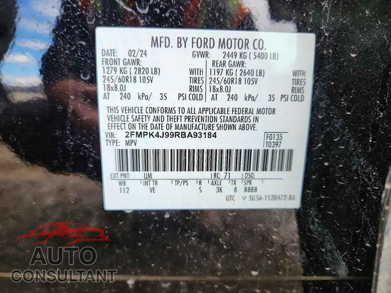 FORD EDGE 2024 - 2FMPK4J99RBA93184