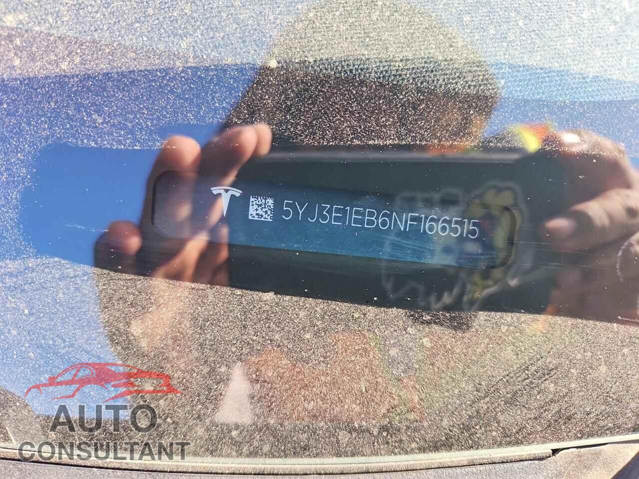 TESLA MODEL 3 2022 - 5YJ3E1EB6NF166515
