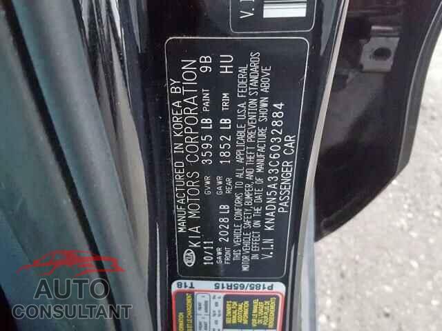 KIA RIO EX 2012 - KNADN5A33C6032884