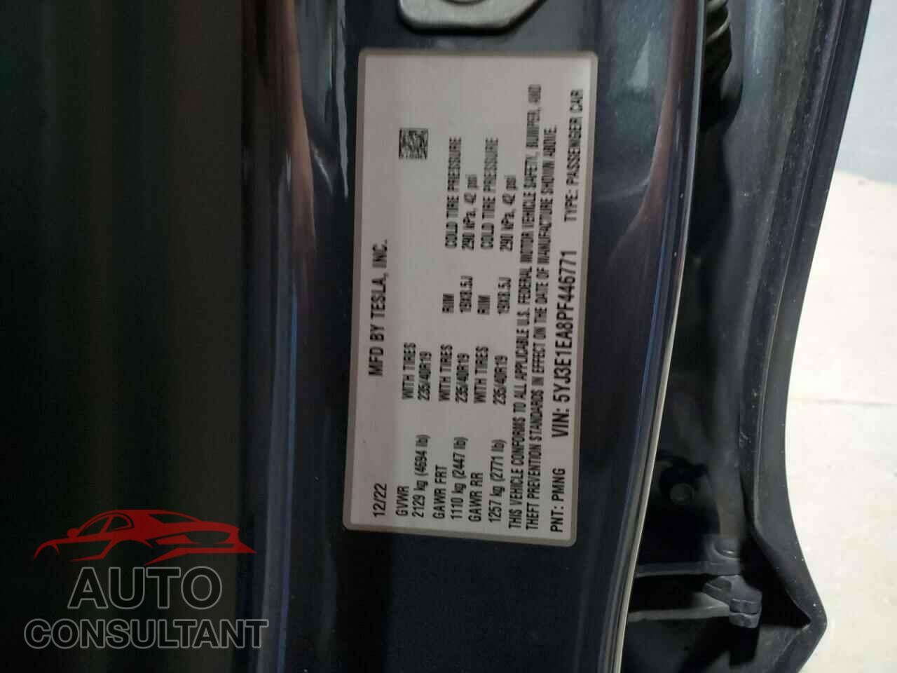 TESLA MODEL 3 2023 - 5YJ3E1EA8PF446771