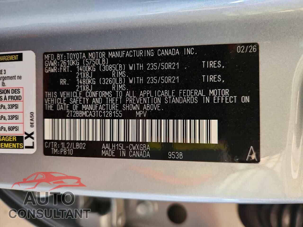 LEXUS UNKNOWN 2026 - 2T2BBMCA3TC128155