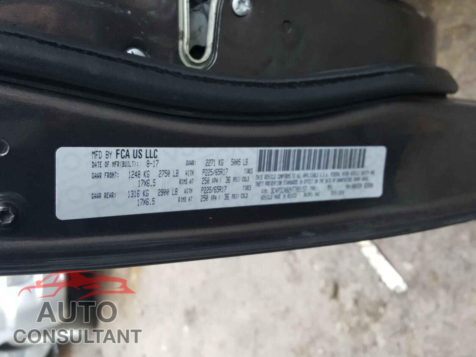 DODGE JOURNEY 2017 - 3C4PDCAB2HT705157