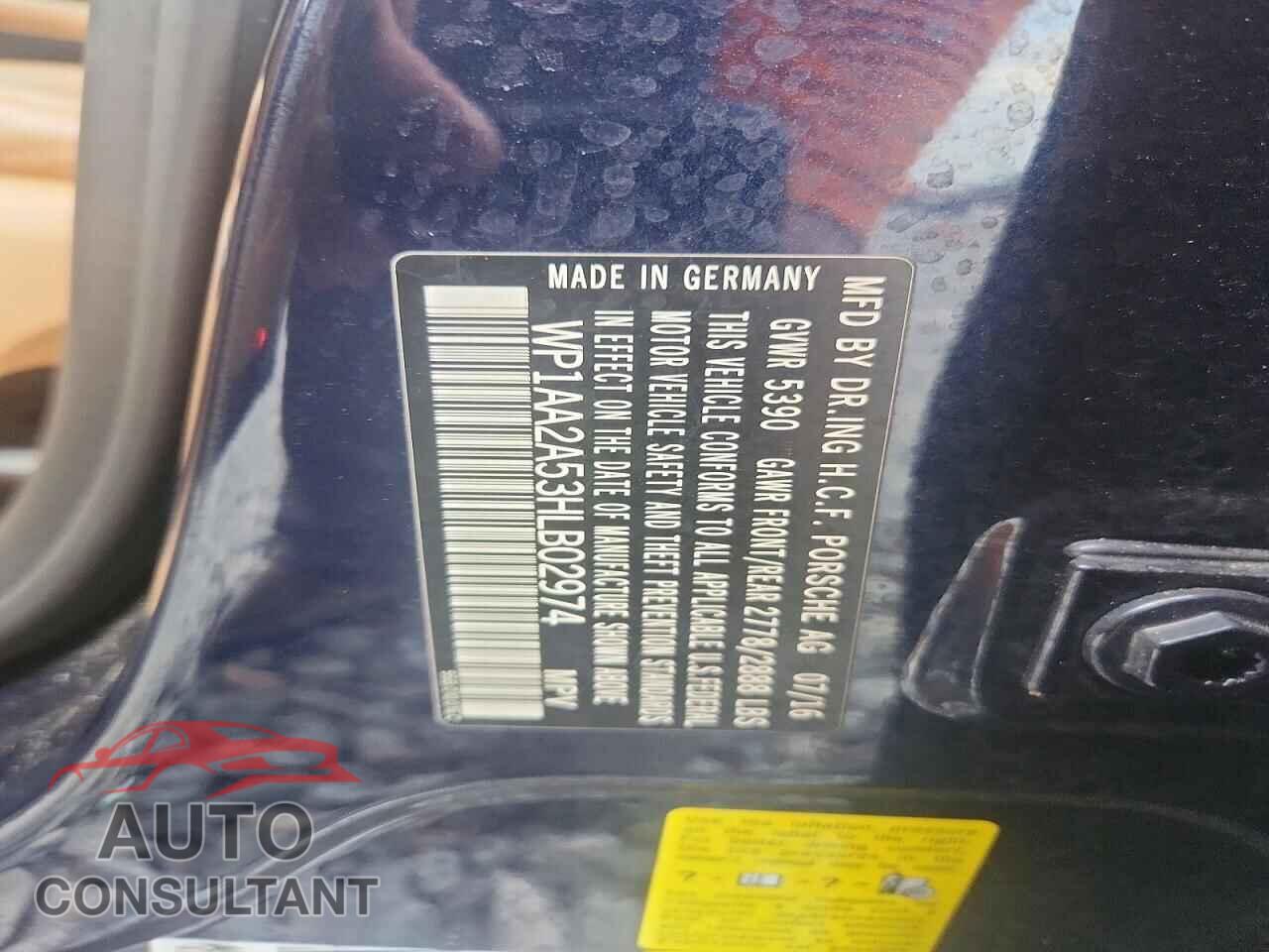 PORSCHE MACAN 2017 - WP1AA2A53HLB02974
