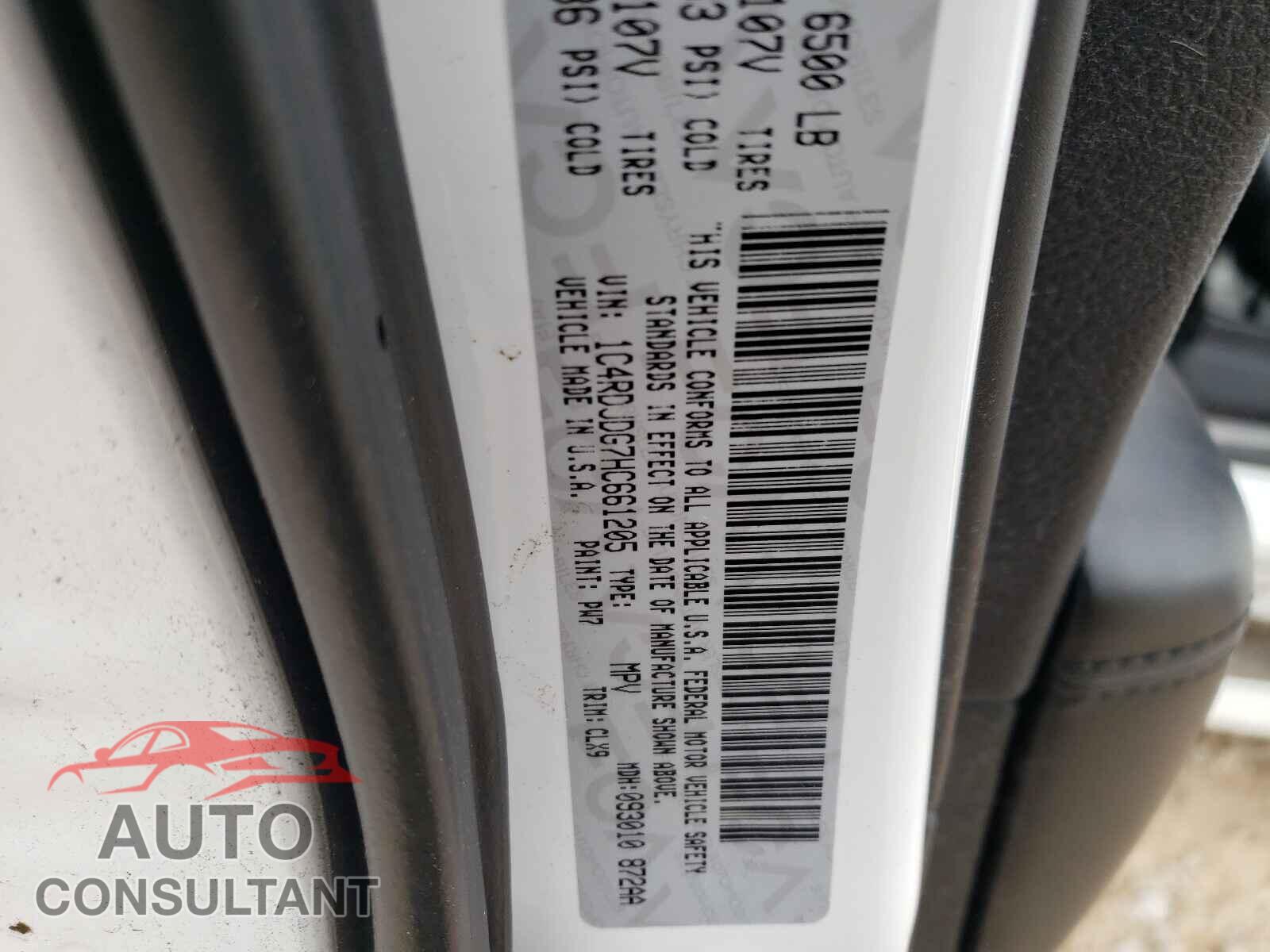 DODGE DURANGO 2017 - 1C4RDJDG7HC661205