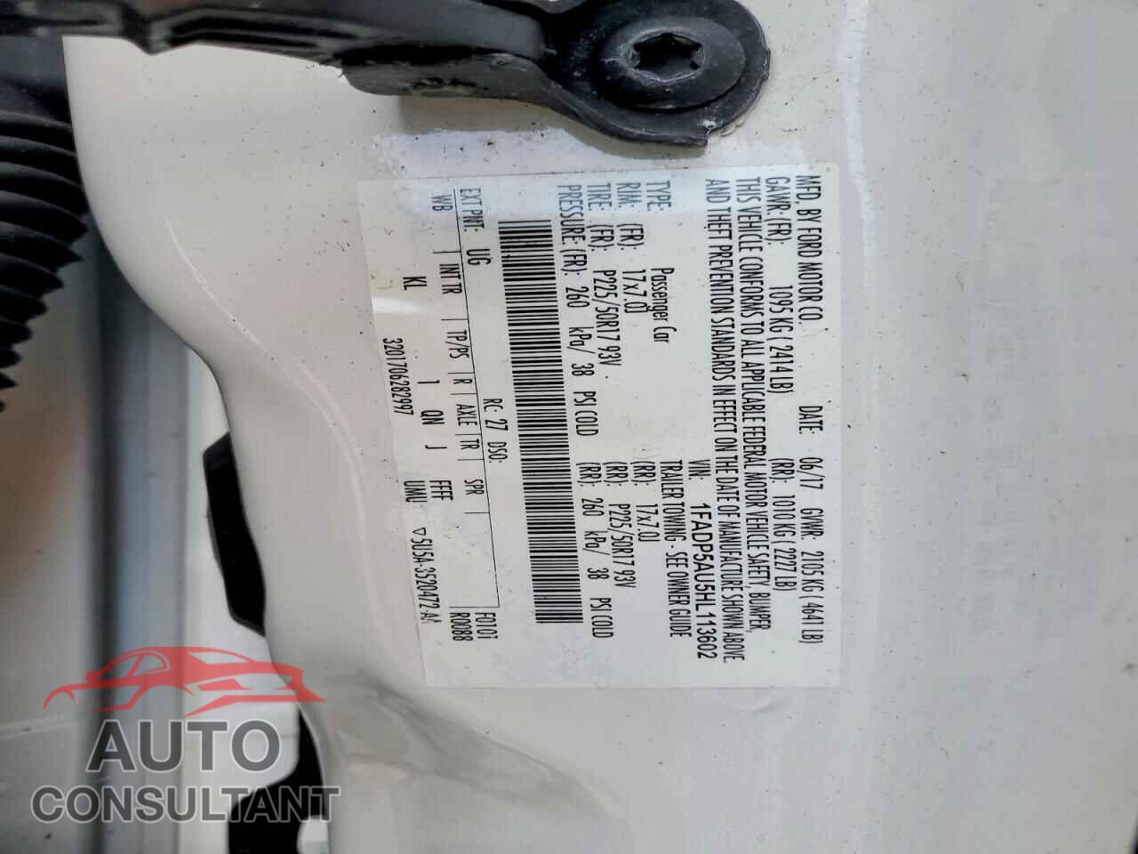 FORD CMAX 2017 - 1FADP5AU5HL113602