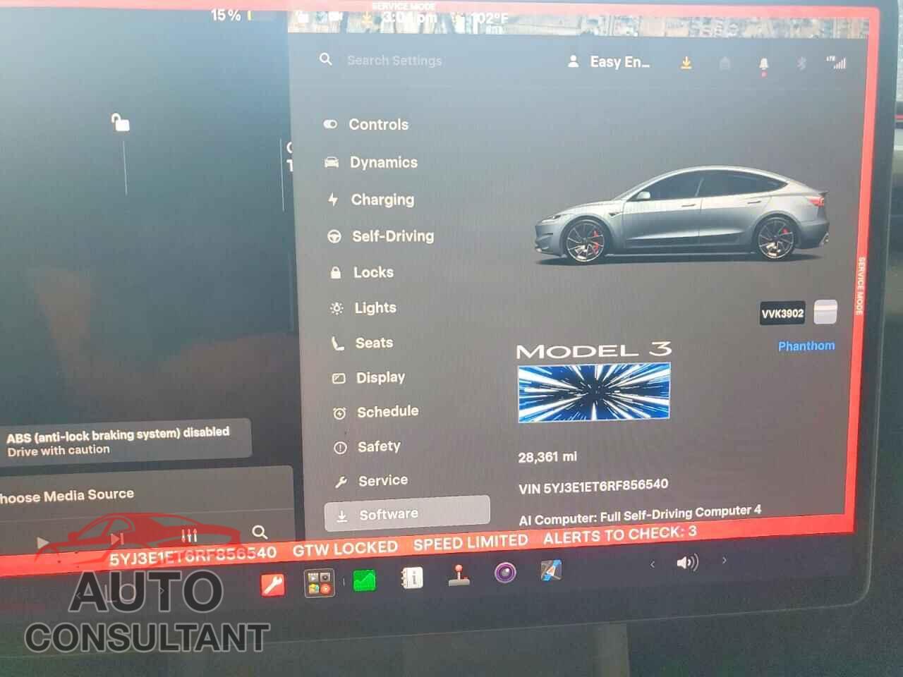 TESLA MODEL 3 2024 - 5YJ3E1ET6RF856540