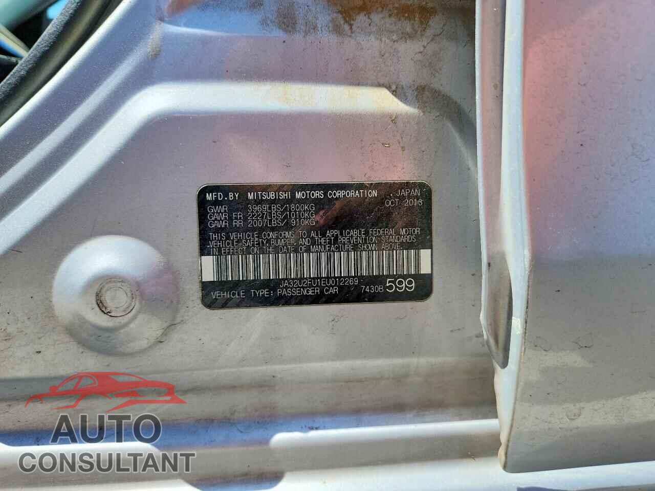 MITSUBISHI LANCER 2014 - JA32U2FU1EU012269