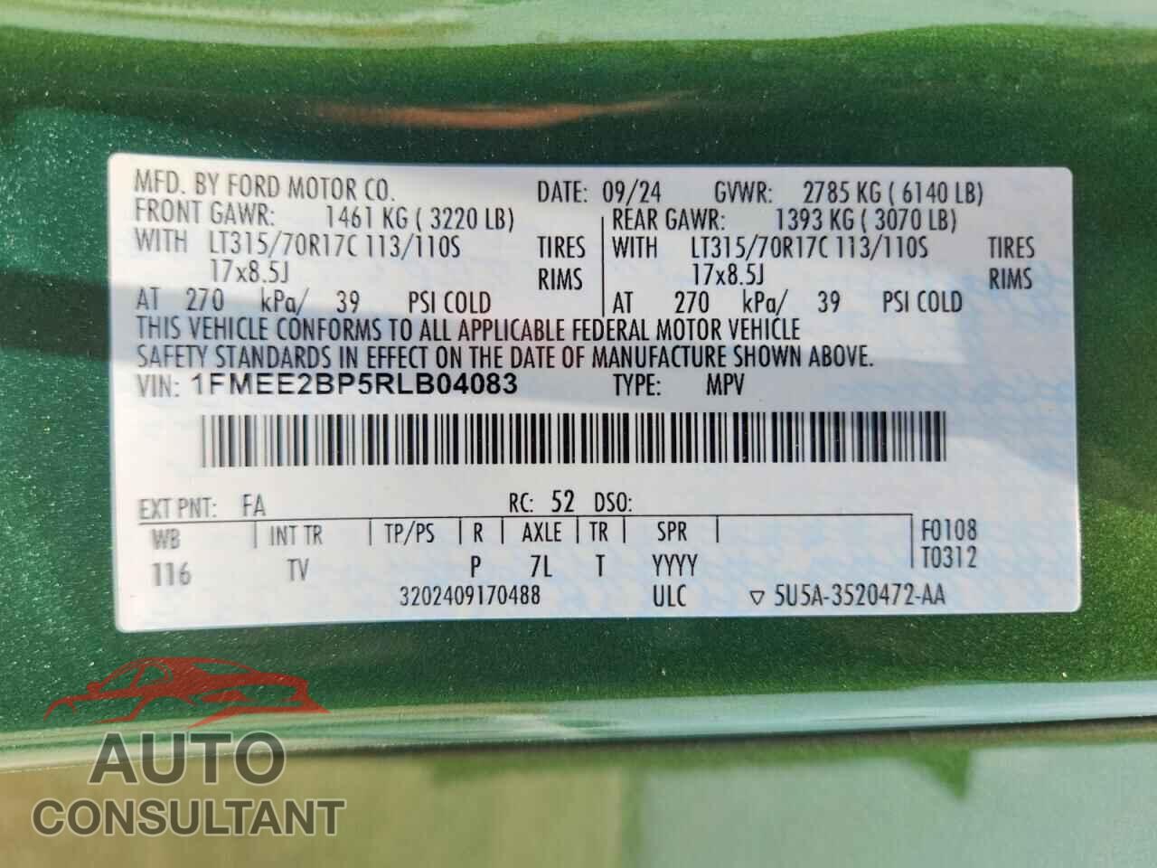 FORD BRONCO 2024 - 1FMEE2BP5RLB04083