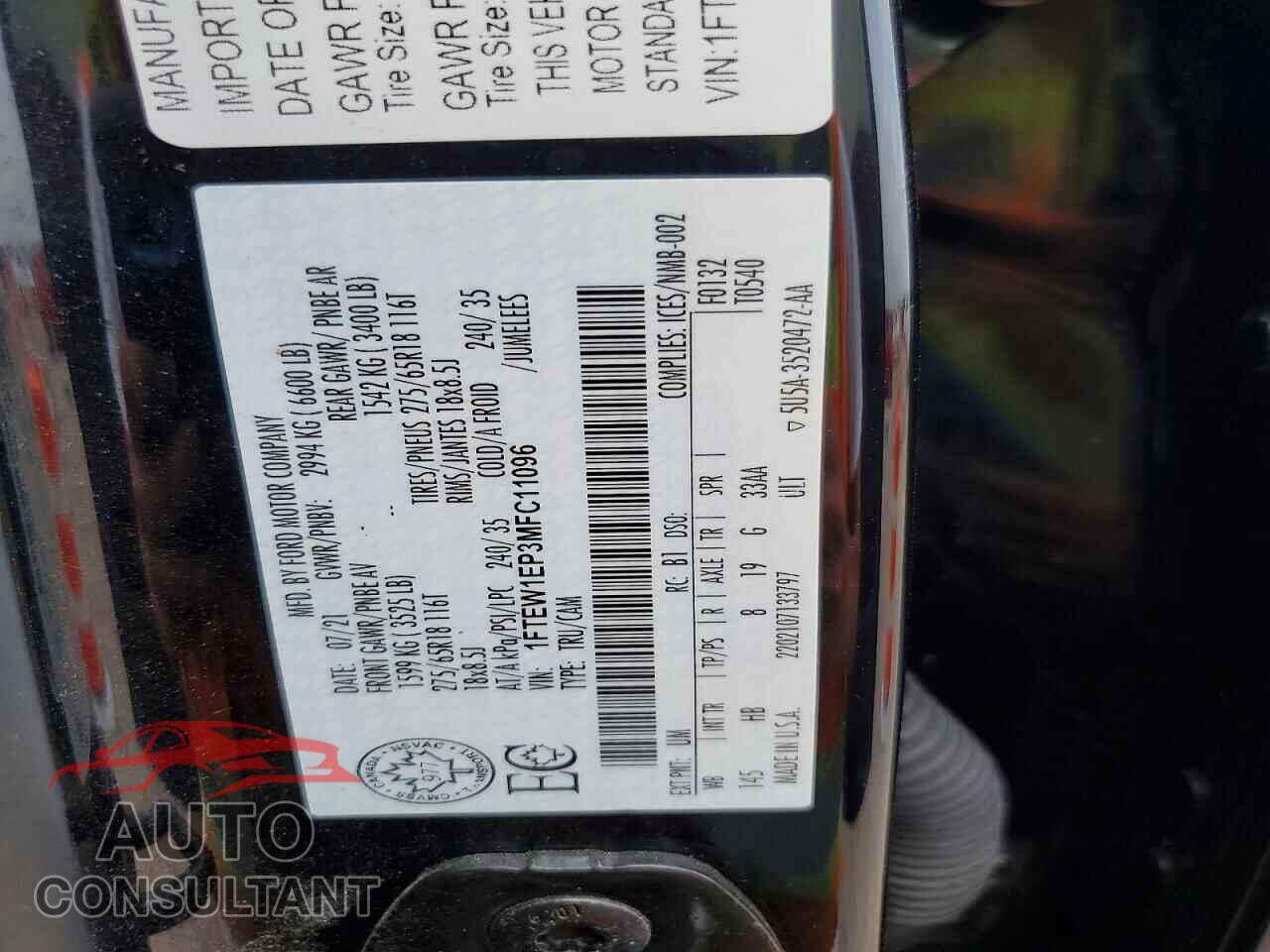 FORD F150 2021 - 1FTEW1EP3MFC11096
