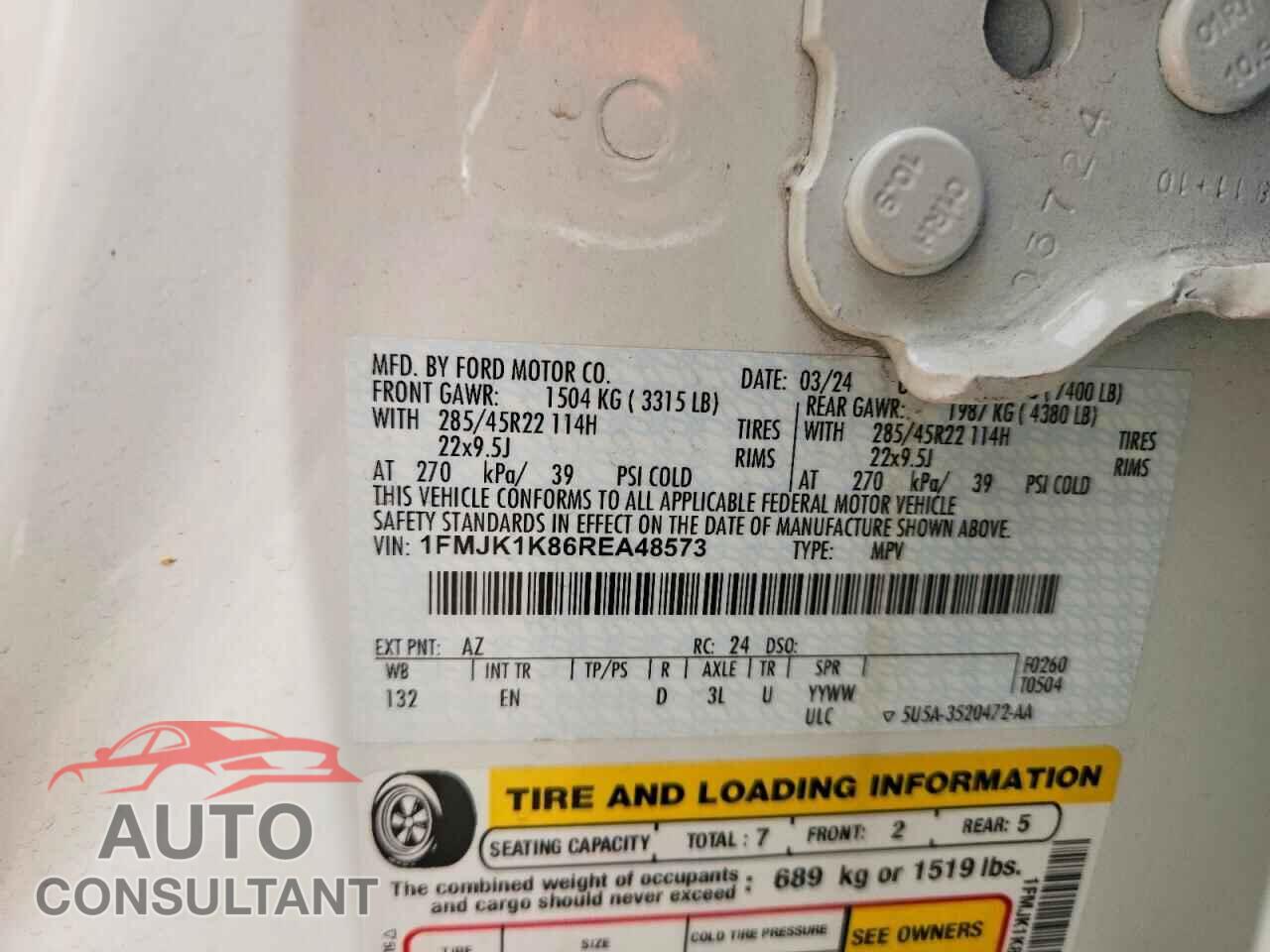 FORD EXPEDITION 2024 - 1FMJK1K86REA48573