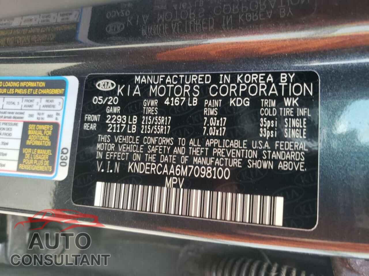 KIA SELTOS 2021 - KNDERCAA6M7098100