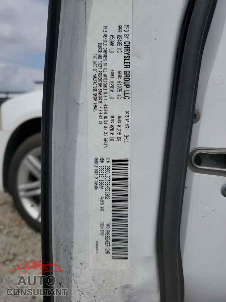 DODGE CHARGER 2011 - 2B3CL5CT8BH551302